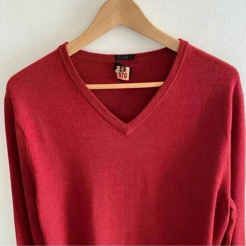 J. Crew‎ Merino Wool Sweater Red